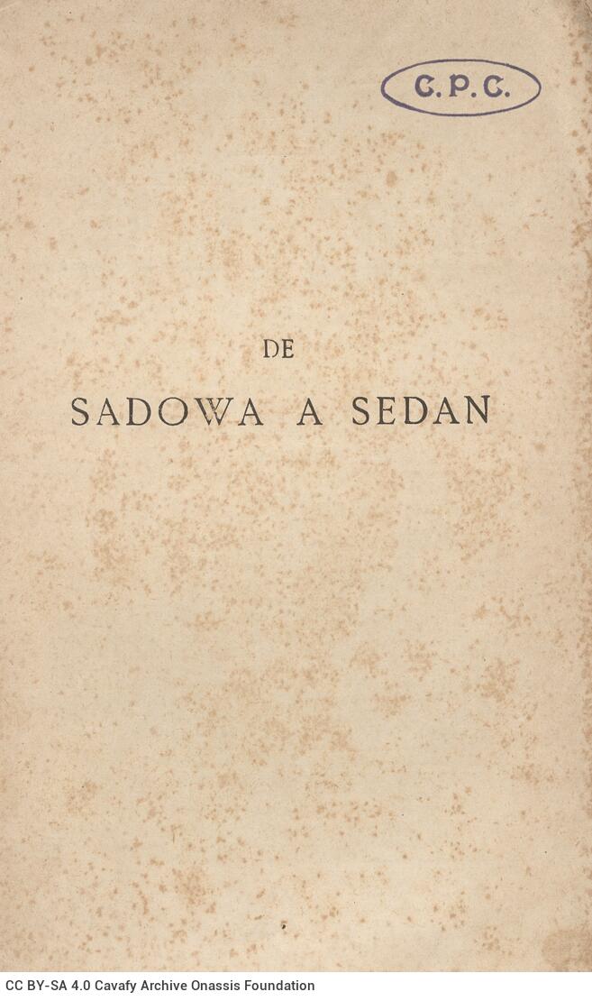 18.5 x 12 cm; 6 s.p. + XIX p. + 322 p. + 2 s.p., price of the book “3 fr. 50 cent” on its spine. Illegible handwritten si